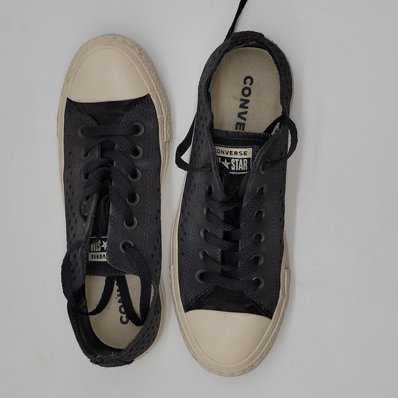 Converse Chuck Taylor All Star Unisex Ox Perforated Almost Black W7.5 M5.5 - Picture 4 of 4